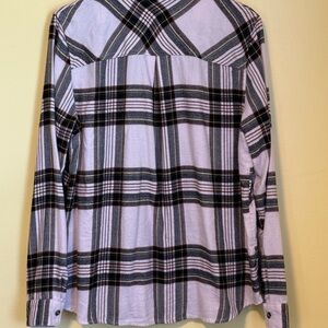 Men's Plaid Shirt - Black and White